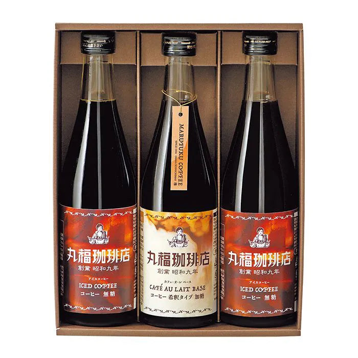 丸福珈琲店 アイスコーヒーセット 3本