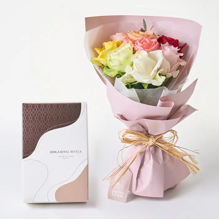 フリル8本カラフル&リーガロイヤルアーモンドショコラ4個