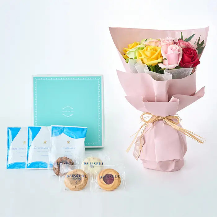 フリル12本カラフル&4種の焼き菓子とRCDC ドリップコーヒーセット7個