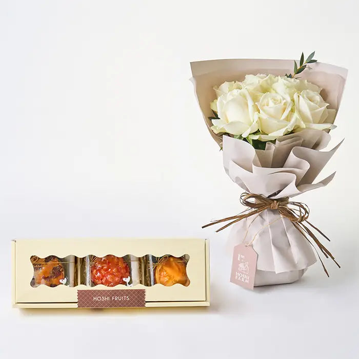 ホシファーム フリルブーケピュア8本&ホシフルーツ煌めき果実のカップケーキ3個