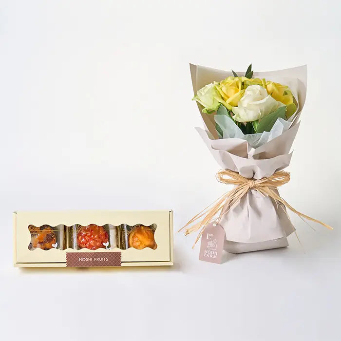 ホシファーム ホワイトイエローグリーン8本&ホシフルーツ果実のカップケーキ3個