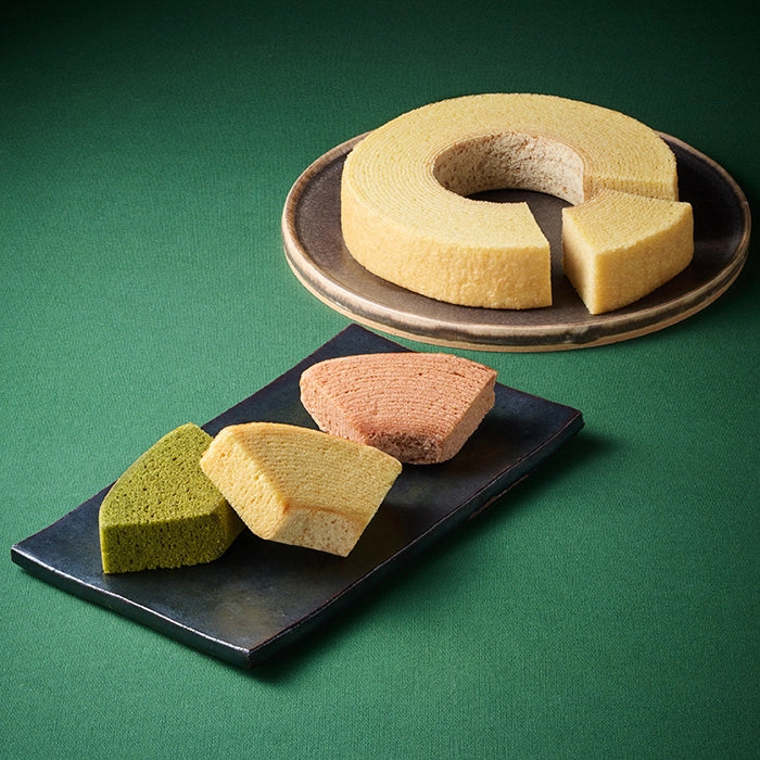 なだ万監修 絆のかさなりバウムクーヘン詰め合わせ 宇治抹茶&和三盆
