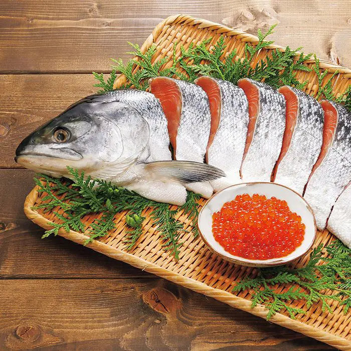 【お歳暮限定】北海道 銀毛新巻鮭といくら