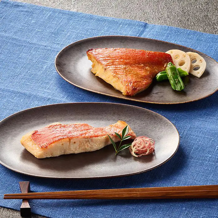 【お中元限定・送料無料】うみのファーム 釣り金目鯛の漬け焼きセット