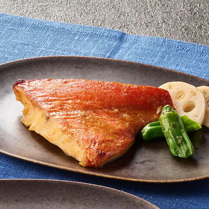 【お中元限定・送料無料】うみのファーム 釣り金目鯛の漬け焼きセット