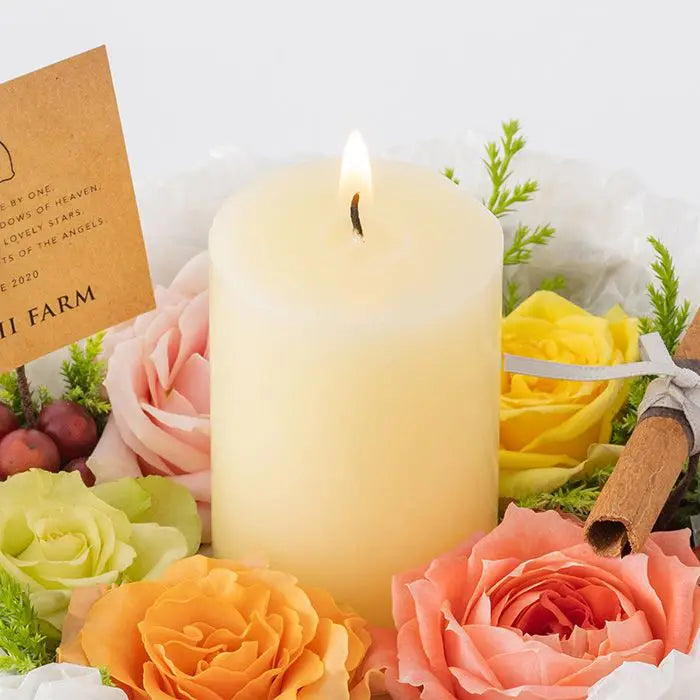 ホシファーム 『薔薇のケーキでお祝いギフト』カラフル キャンドル付【産地直送品・送料込み】