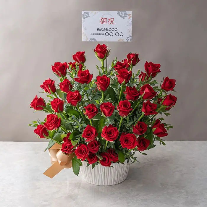 ホシファーム 薔薇の御祝アレンジメント ルージュ【産地直送品・送料込み】