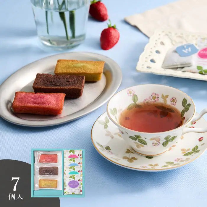 フィナンシェ&ウェッジウッド ワイルドストロベリーティーバッグアソート7個