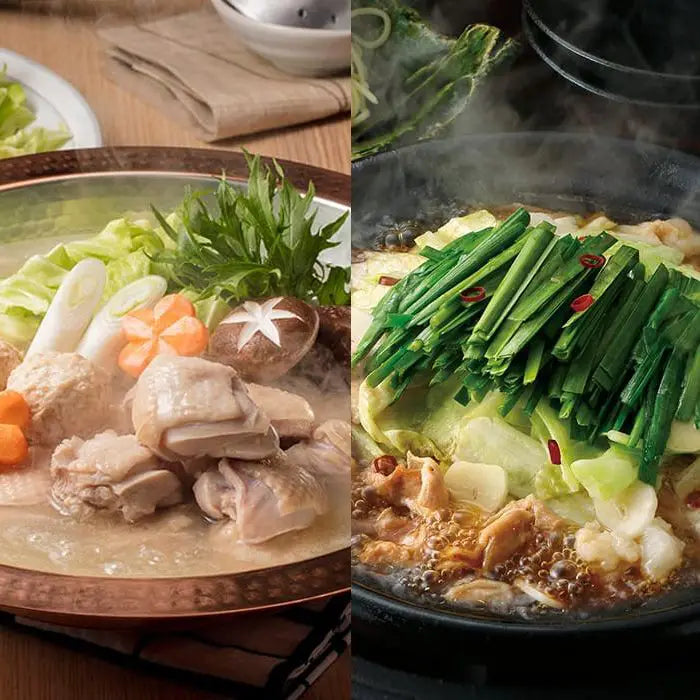 博多華味鳥 水たき・もつ鍋食べ比べセット