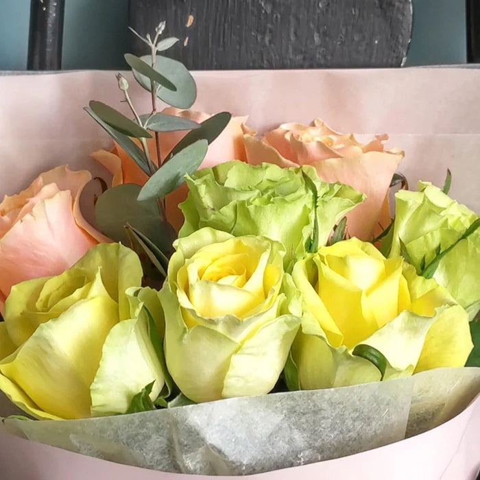 ホシファーム フリルブーケ パッション8本&銀座千疋屋 銀座チョコパウンドケーキ