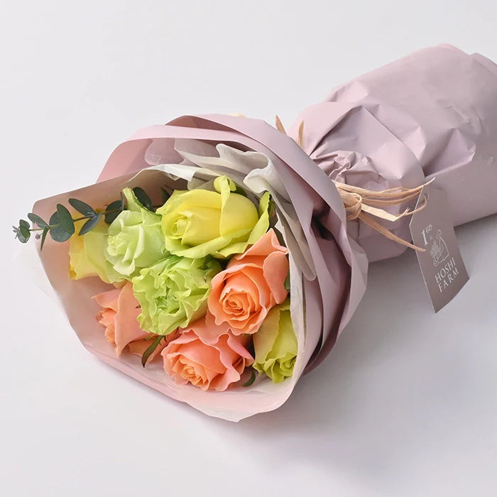 ホシファーム フリルブーケ パッション8本&銀座千疋屋 銀座チョコパウンドケーキ