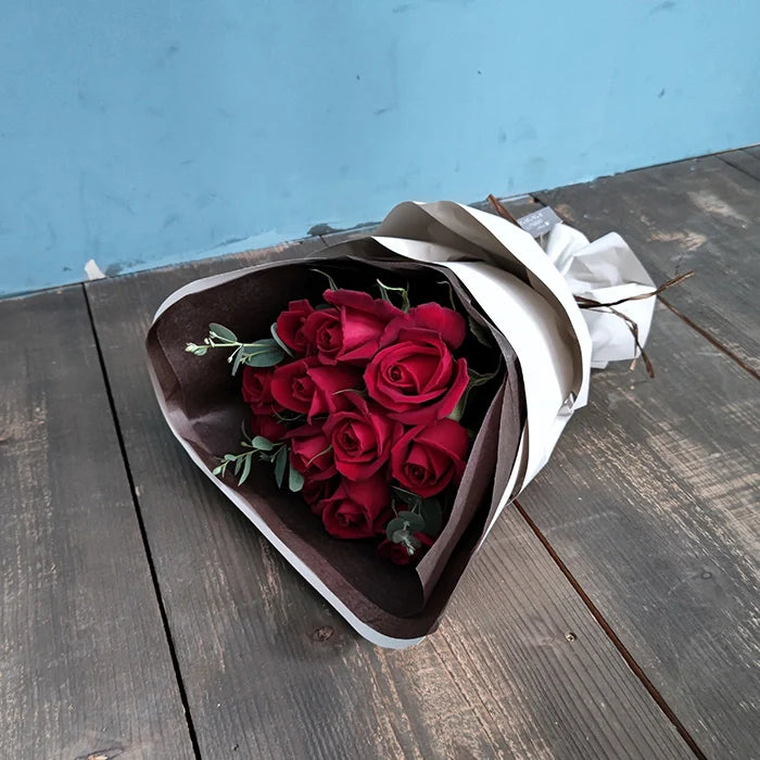 フリルブーケ ルージュ 8本