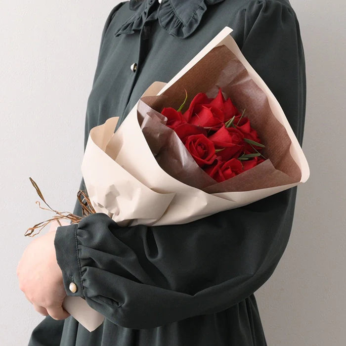 フリルブーケ ルージュ 8本