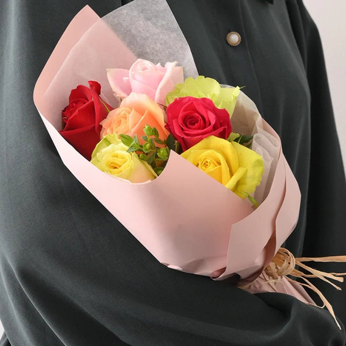 フリルブーケ カラフル 8本