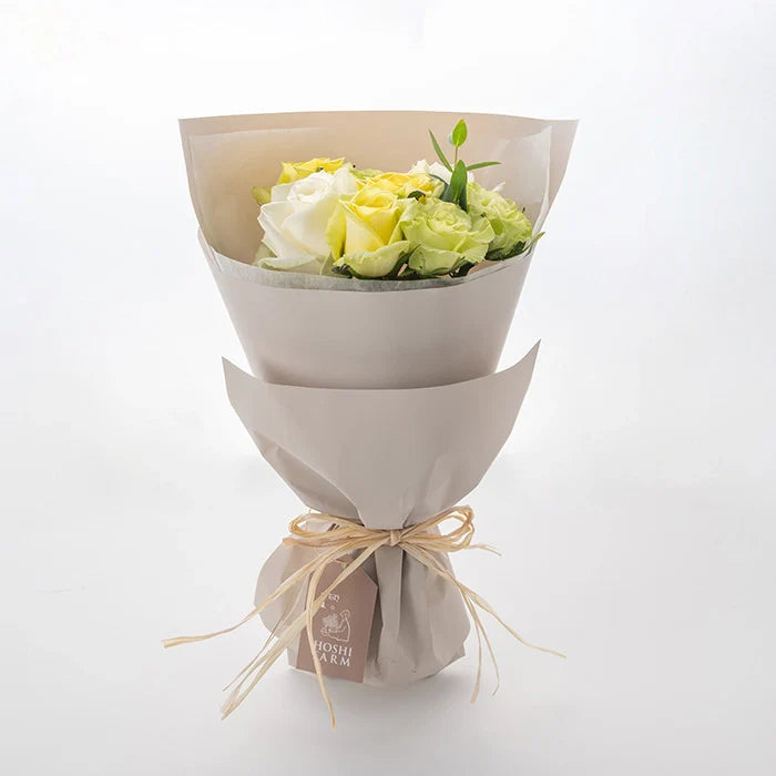 ホシファーム フリルホワイトイエローグリーン8本&ホシフルーツ贅沢ブラウニー6個