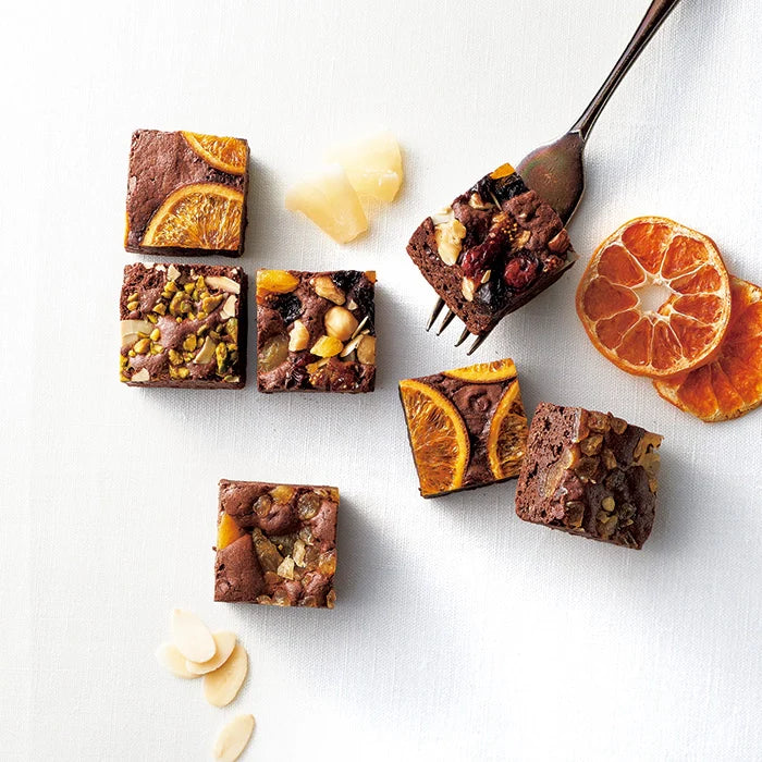 ホシファーム フリルホワイトイエローグリーン8本&ホシフルーツ贅沢ブラウニー6個