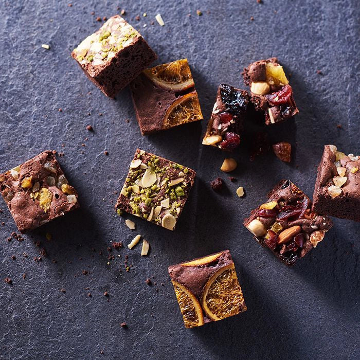 ホシファームフリルブーケ ニュアンスレッド8本&ホシフルーツ贅沢ブラウニー 9個