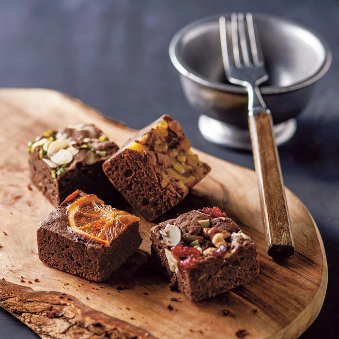 ホシファームフリルブーケ ニュアンスレッド8本&ホシフルーツ贅沢ブラウニー 9個