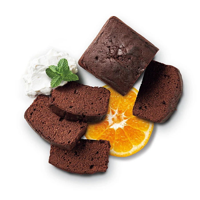 ホシファームフリルブーケ ニュアンスレッド8本&銀座千疋屋チョコパウンドケーキ