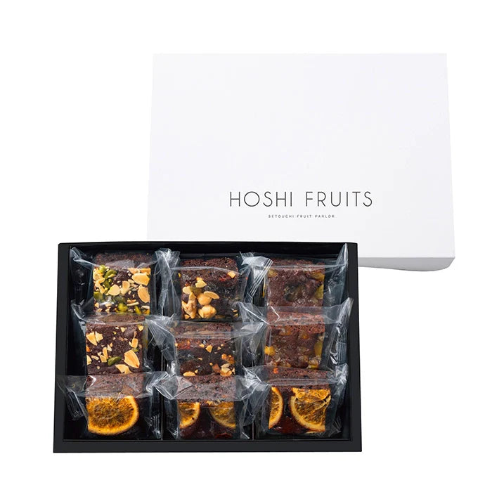 ホシファームフリルホワイトイエローグリーン8本&ホシフルーツ贅沢ブラウニー 9個