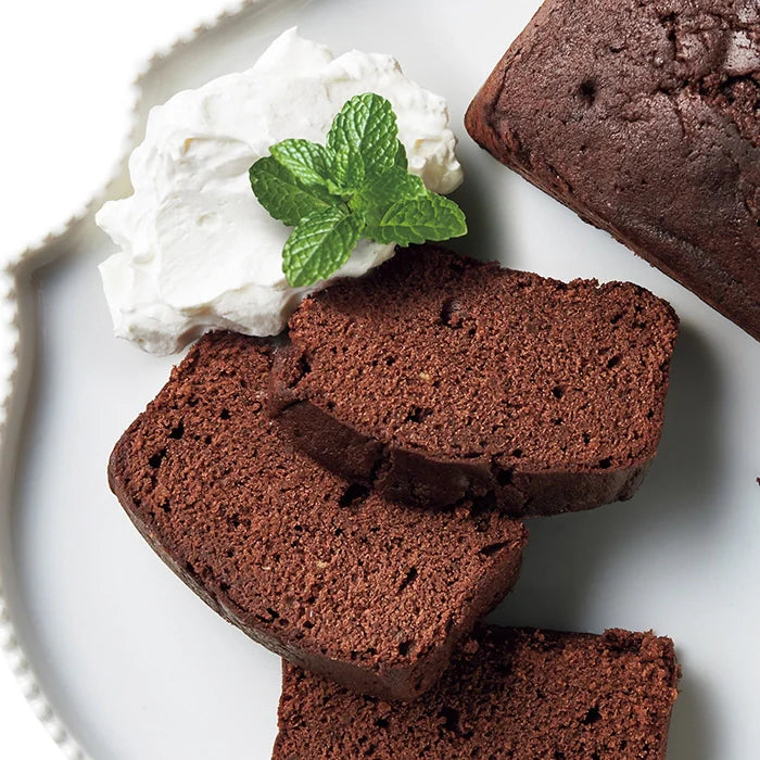 ホシファームフリルブーケ ホワイトオレンジ8本&銀座千疋屋チョコパウンドケーキ