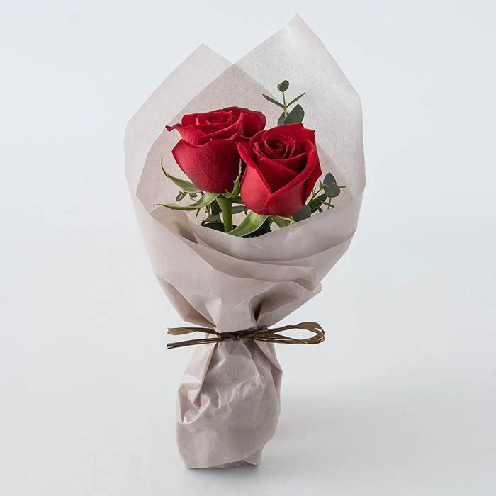 ホシファーム 薔薇のミニブーケ ルージュ2本&ホシフルーツ贅沢ブラウニー3個入