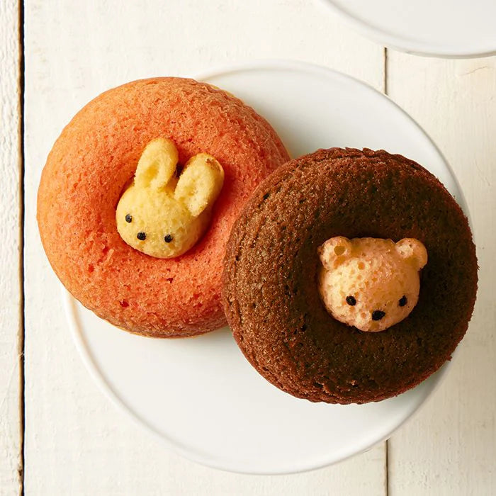 ホシファーム 薔薇のミニブーケ スイート2本&アニマルドーナツ2個