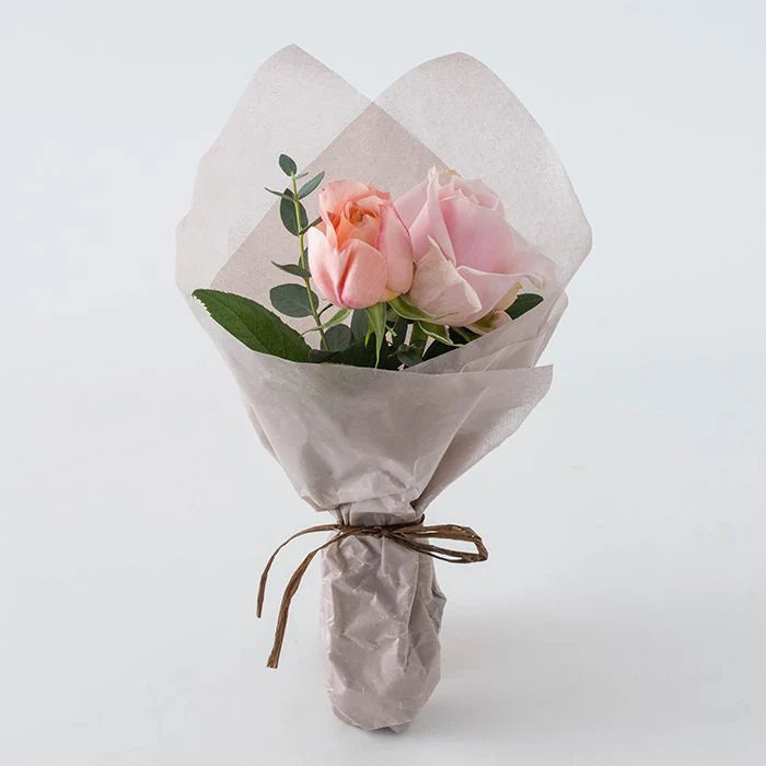 ホシファーム 薔薇のミニブーケ スイート2本&アニマルドーナツ2個