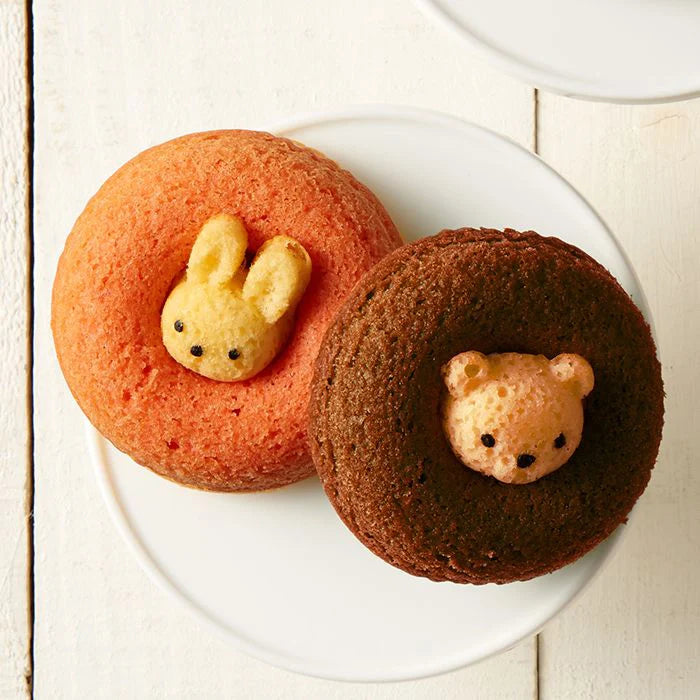 ホシファーム 薔薇のミニブーケ パッション2本&アニマルドーナツ2個