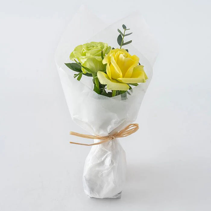 ホシファーム 薔薇のミニブーケ パッション2本&アニマルドーナツ2個