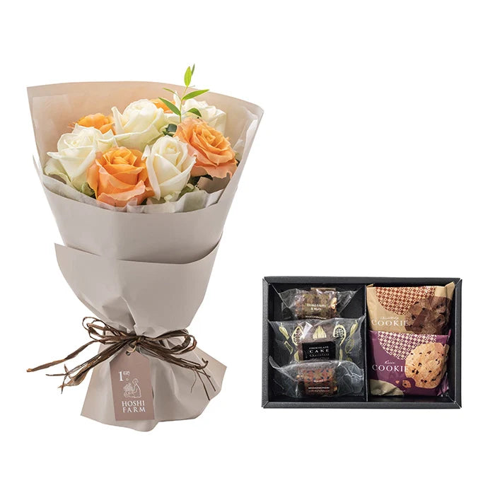 ホシファーム フリル ホワイトオレンジ8本&ホテルオークラスイーツアソート5個