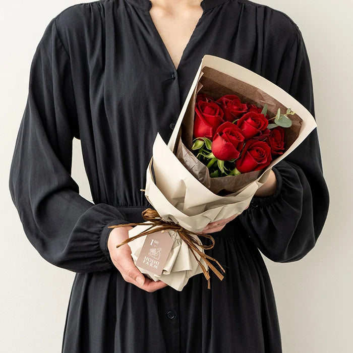 ホシファーム フリルブーケルージュ8本&フィナンシェ・ティー7個