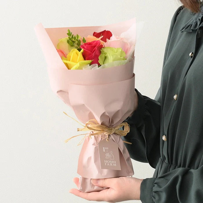 ホシファーム フリルブーケカラフル8本&フィナンシェ・ティー7個