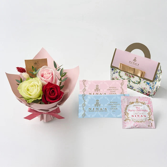 ミニアレンジメントカラフル&ニナスオリジナルシークレットガーデンティータイム3個