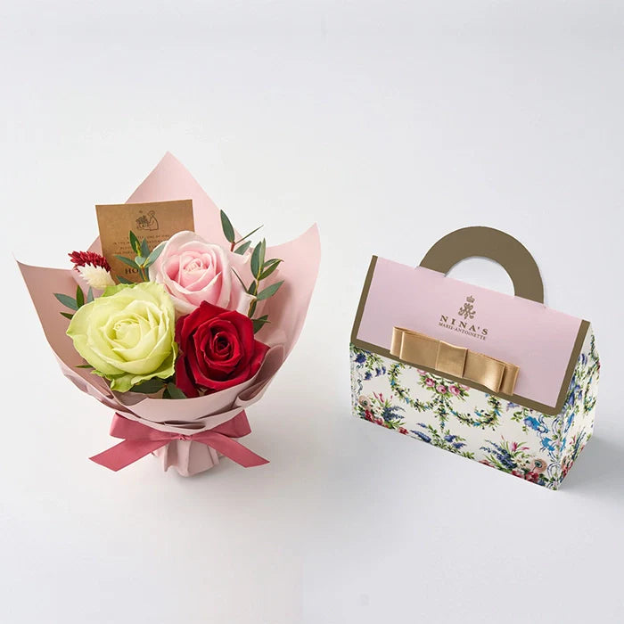 ミニアレンジメントカラフル&ニナスオリジナルシークレットガーデンティータイム3個