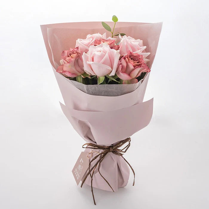 ホシファーム フリルブーケ ニュアンスピンク 8本&フィナンシェ・ティー7個