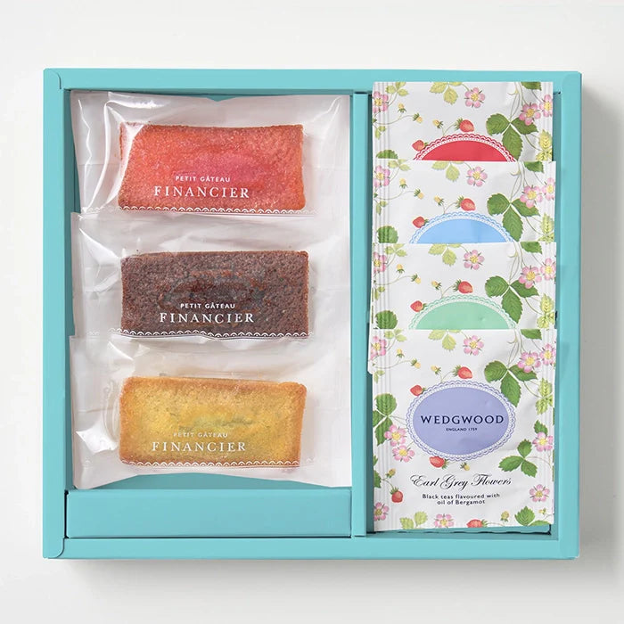 ホシファーム フリルブーケホワイトイエローグリーン8本&フィナンシェ・ティー7個