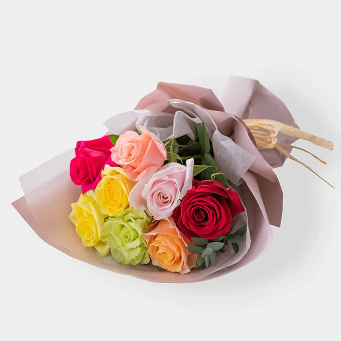 フリルブーケ8本カラフル&ニナスシークレットガーデンティータイム6個