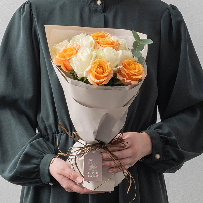 フリル12本ホワイトオレンジ&4種の焼き菓子とRCDC コーヒーセット7個