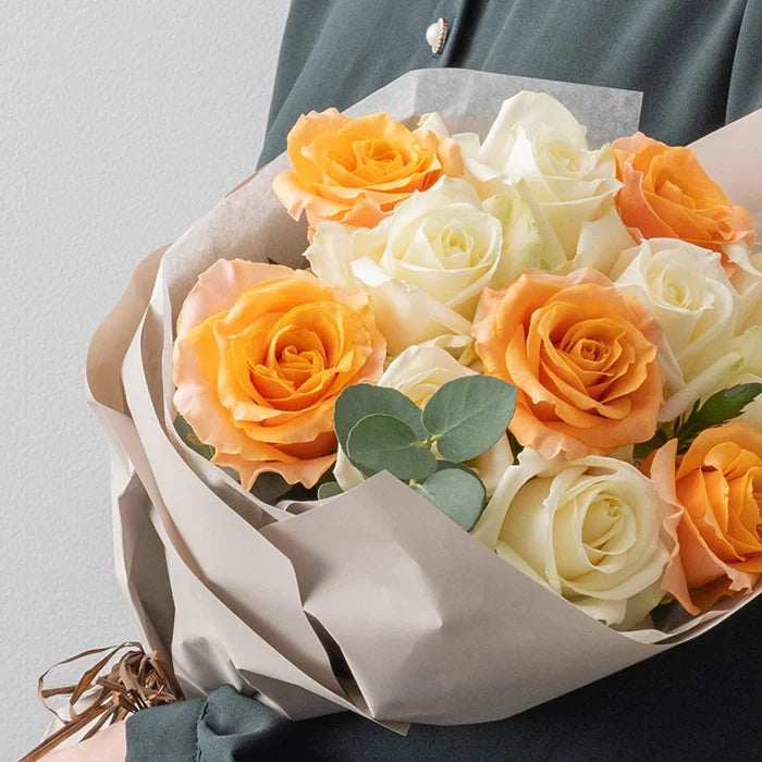 フリル12本ホワイトオレンジ&ミルフイユとウェッジウッドティーバッグセット11個