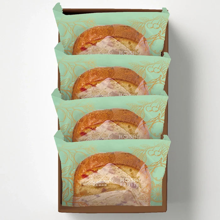 フリルカラフル8本&7種のフルーツのパウンドケーキ 4個