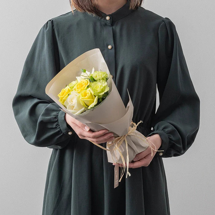 フリルホワイトイエローグリーン8本&7種のフルーツのパウンドケーキ 4個