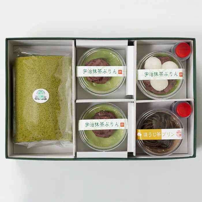 【お歳暮限定】京都・東山茶寮　宇治抹茶ロールケーキと宇治茶プリン３つの風味