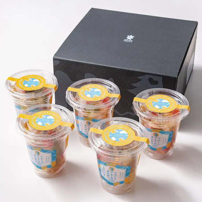 【お中元限定・送料無料】ホシフルーツ　フルーツパーラーのあんみつ５個入
