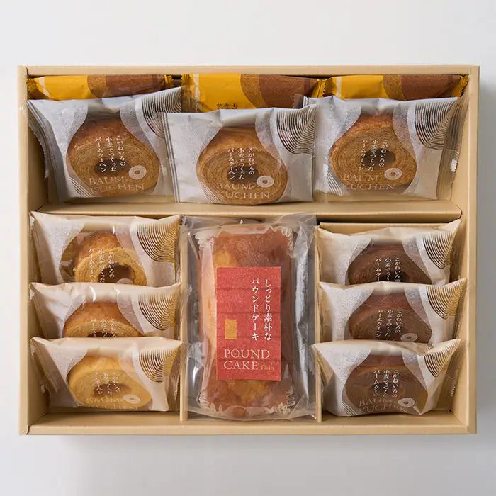 【お中元限定・送料無料】しっとり素朴なパウンドケーキとふんわりバーム詰合せ　１３個