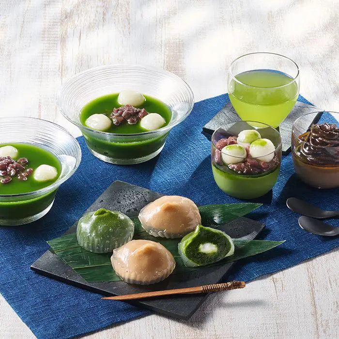 【お中元限定・送料無料】京都・東山茶寮　宇治抹茶冷やしぜんざいと抹茶スイーツセット