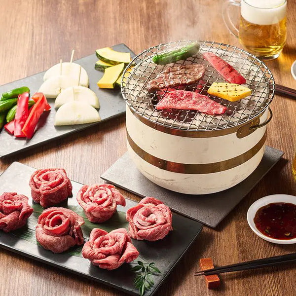 【お中元限定・送料込み】黒毛和牛５種と牛タンの花盛り焼肉用