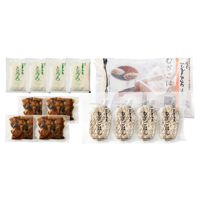 【お中元限定・送料無料】浅草むぎとろ　うなとろまぶしむぎごはん