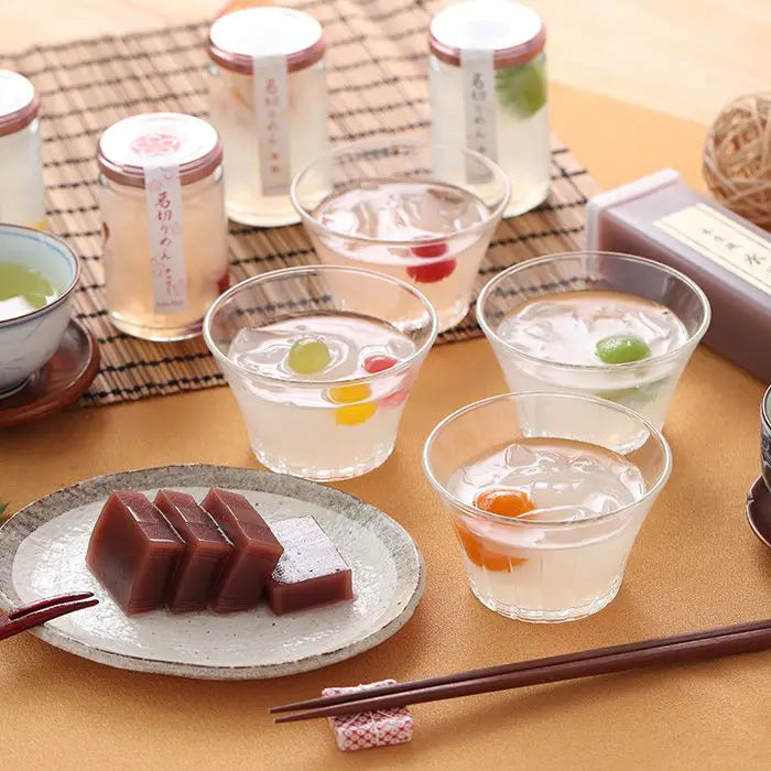 【父の日・送料無料】ふみこ農園　葛切りめんと水羊羹詰合せ