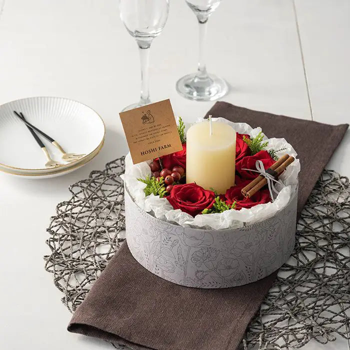 ホシファーム　『薔薇のケーキでお祝いギフト』ルージュ　キャンドル付【産地直送品・送料込み】